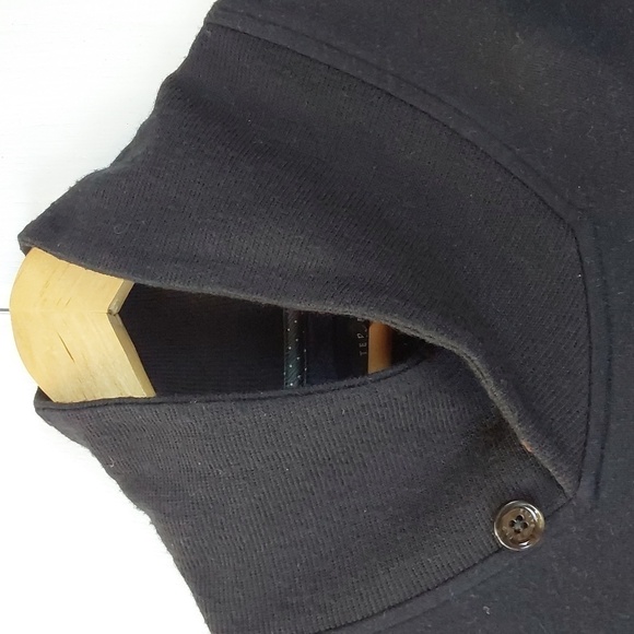 Ted Baker London Black Collar Pullover Sweater Quiet Luxury Neutral Sz.L - Picture 4 of 10